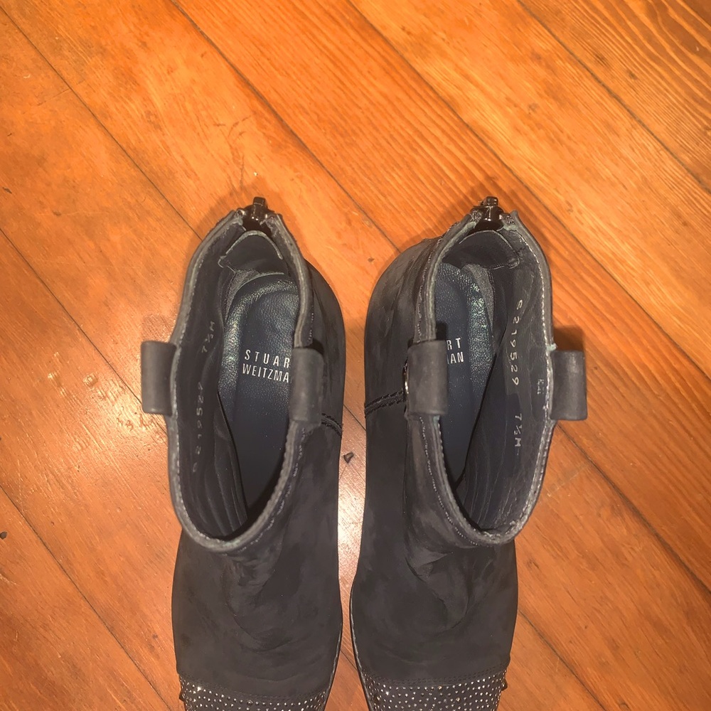 STUART WEITZMAN Authentic studded black suede ankle boots - Picture 6 of 6